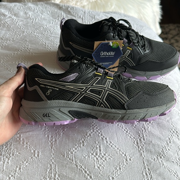 Asics Womens Gel Venture 8 1012A706 Black Running Shoes Sneakers Size 8 New - Picture 5 of 10